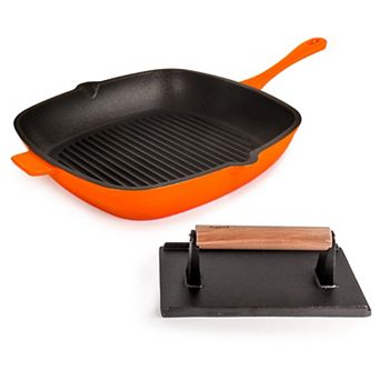 BergHOFF Neo 2 pc Cast Iron 11 in Grill Pan & Steak Press