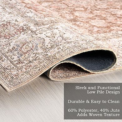 nuLOOM Hillstone Collection Traditional Vintage Medallion Area Rug