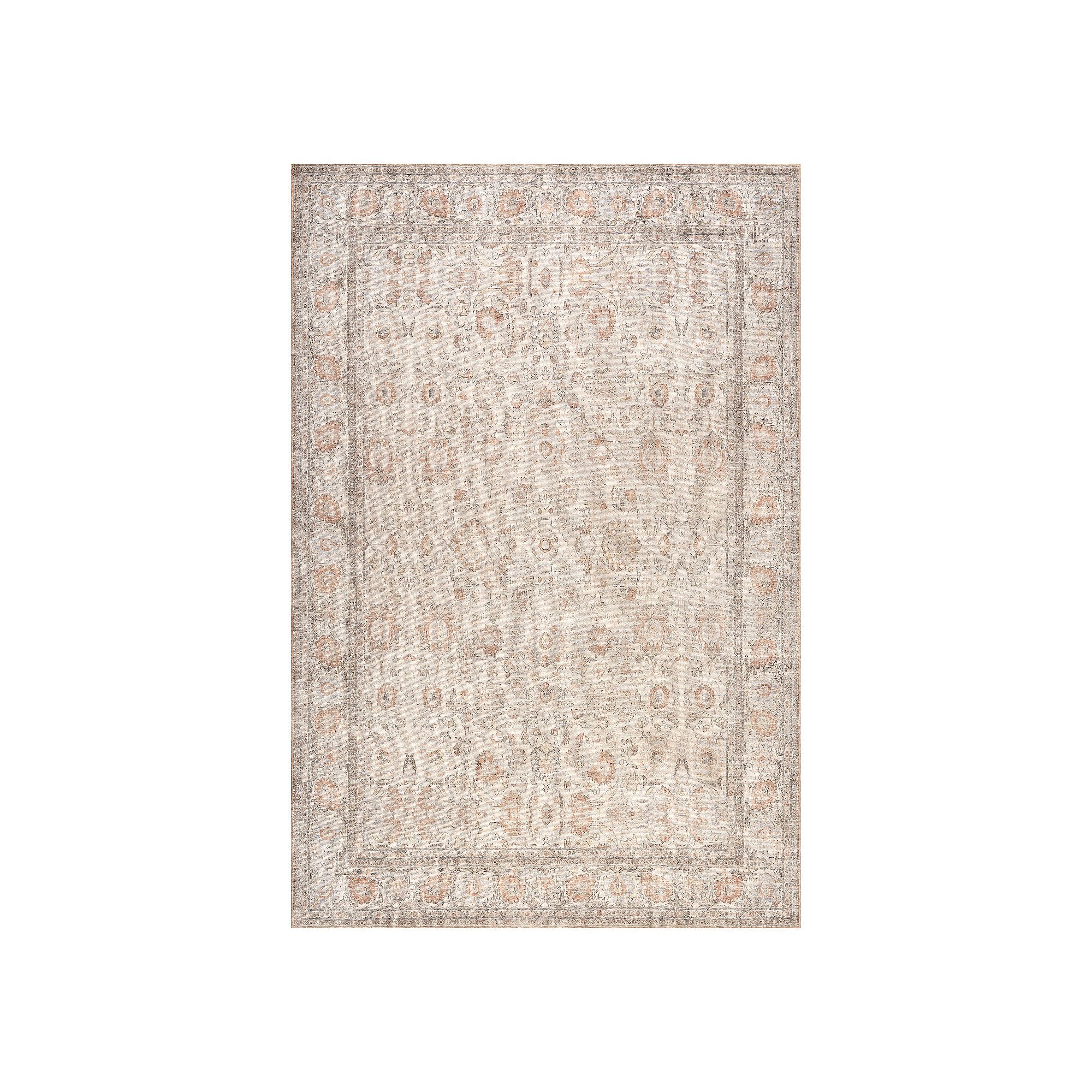 nuLOOM Hillstone Collection Traditional Vintage Medallion Area Rug, Light B