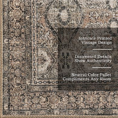 nuLOOM Hillstone Collection Traditional Vintage Medallion Area Rug