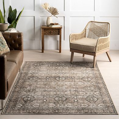 nuLOOM Hillstone Collection Traditional Vintage Medallion Area Rug