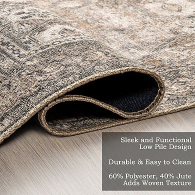 nuLOOM Hillstone Collection Traditional Vintage Medallion Area Rug