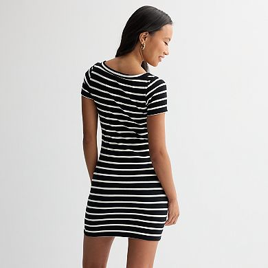Juniors' SO® Short Sleeve Henley Mini Dress