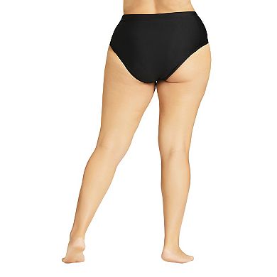 Avenue Women's Plus Size Knit High Waist Swim Brief