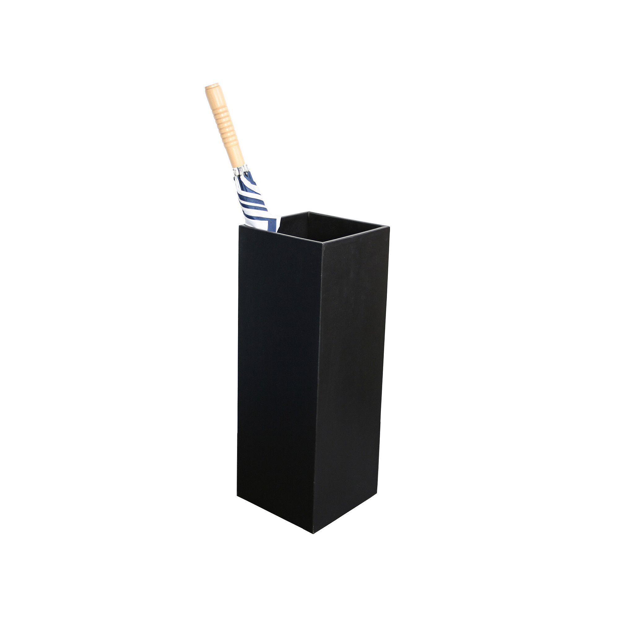 Royce Leather Umbrella Stand, Black
