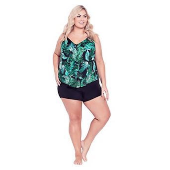 Avenue Women's Plus Size Swim Boy Short