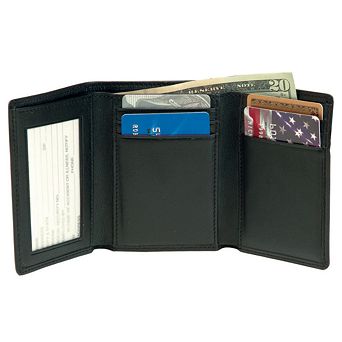 Royce Leather Trifold with Double ID Window Wallet