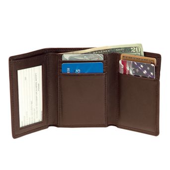 Royce Leather Trifold with Double ID Window Wallet
