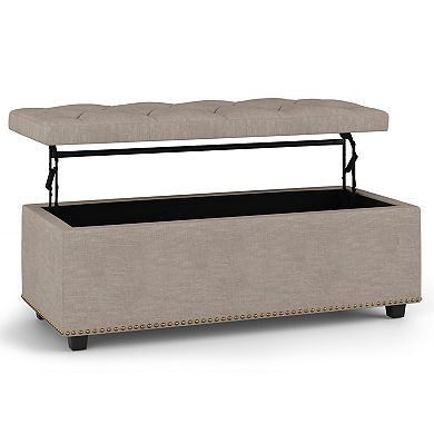 Simpli Home Hamilton Lift Top Rectangular Storage Ottoman