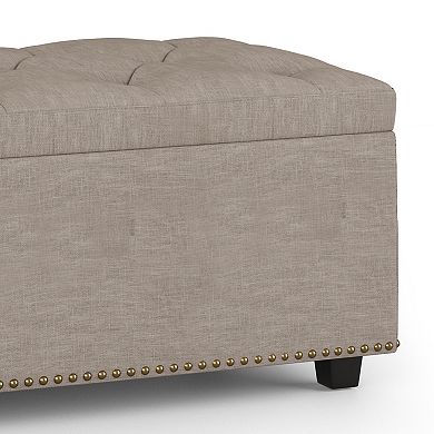Simpli Home Hamilton Lift Top Rectangular Storage Ottoman