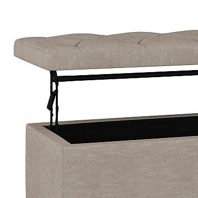 Simpli Home Hamilton Lift Top Rectangular Storage Ottoman