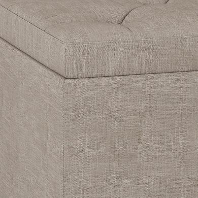 Simpli Home Hamilton Lift Top Rectangular Storage Ottoman