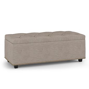 Simpli Home Hamilton Lift Top Rectangular Storage Ottoman