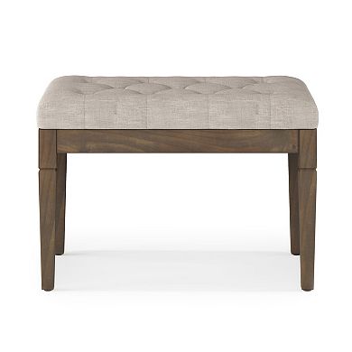 Simpli Home Waverly Small Tufted Ottoman Bench