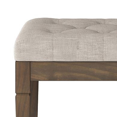 Simpli Home Waverly Small Tufted Ottoman Bench
