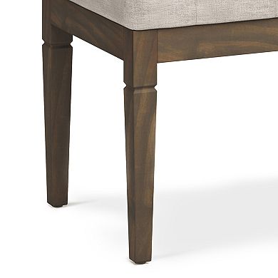 Simpli Home Waverly Small Tufted Ottoman Bench