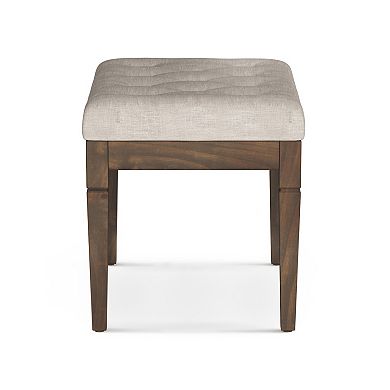 Simpli Home Waverly Small Tufted Ottoman Bench