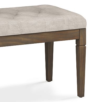 Simpli Home Waverly Small Tufted Ottoman Bench
