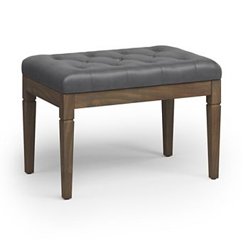 Simpli Home Waverly Small Tufted Ottoman Bench