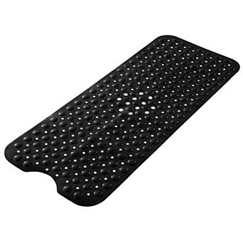 Lux Decor Collection Non Slip Bathtub Mat 40x16 Extra Large Bath Mat With Suction Cups & Drain Holes