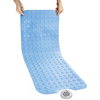 Lux Decor Collection Non Slip Bathtub Mat 40x16 Extra Large Bath Mat with Suction Cups & Drain Holes