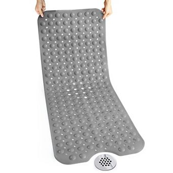 Lux Decor Collection Non Slip Bathtub Mat 40x16 Extra Large Bath Mat with Suction Cups & Drain Holes