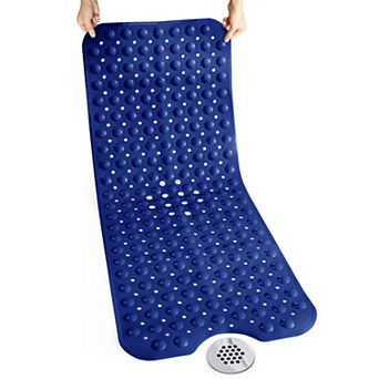 Lux Decor Collection Non Slip Bathtub Mat 40x16 Extra Large Bath Mat with Suction Cups & Drain Holes