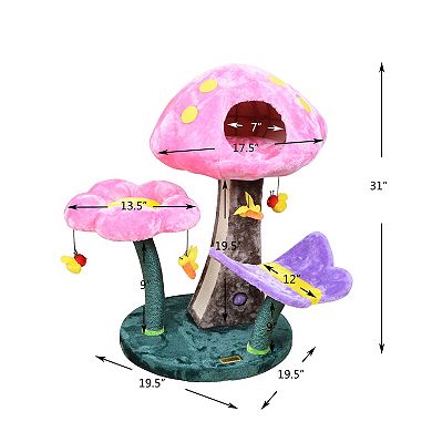 Catry Cat Tree - Plush Levels & Toys Design (wonderland)