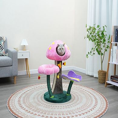Catry Cat Tree - Plush Levels & Toys Design (wonderland)
