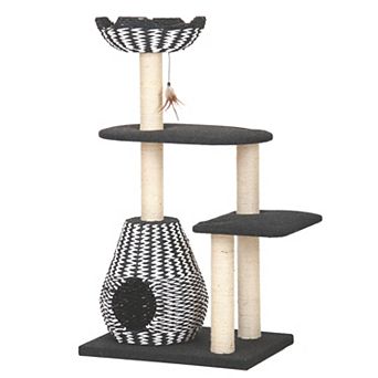 Petpals Sustainable Handwoven Cat Tree - 49"h, 4 Level, Medium, Ace