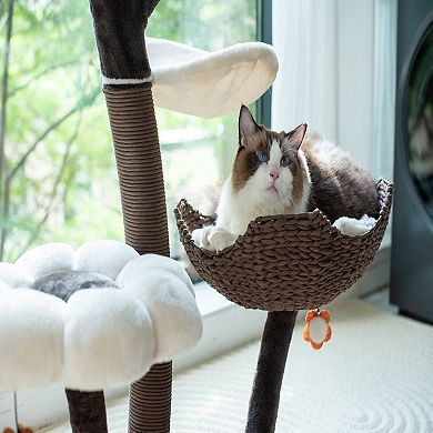 Catry Cat Tree - 6 Levels With Flower Perches (blossom)