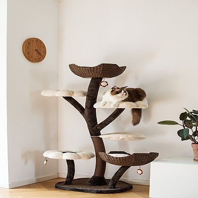 Catry Cat Tree - 6 Levels With Flower Perches (blossom)