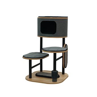 Petpals Minimalistic Steel Cat Tree - 37"h, 4 Level, Medium, Starbz