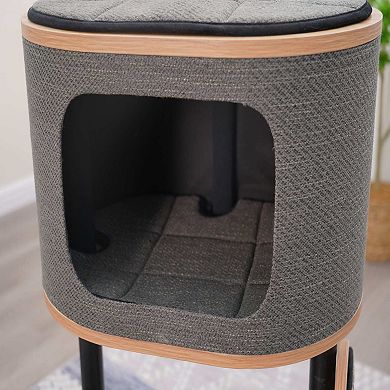 Petpals Minimalistic Steel Cat Tree - 37"h, 4 Level, Medium, Starbz