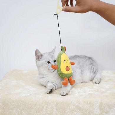 Petpals Attachable Crinkle Cat Toy - 5"h, Pocket, Small, Avocado Bud
