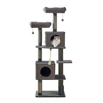 Catry Minimalistic Contemporary Cat Tree - 67", 6 Level, Large, Stella