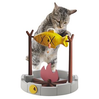 Petpals Interactive Cat Treat-dispensing Cat Toy- 11"h, Dispensing, Small, Grilled Fish Toy