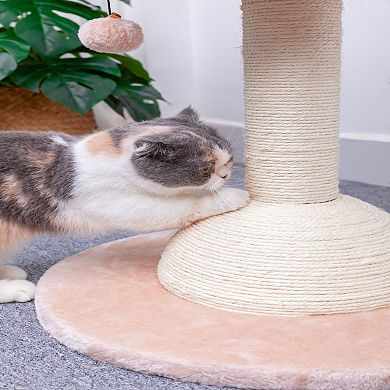 Petpals Sustainable Handwoven Cat Tree - 29"h, 2 Level, Medium, Lookout