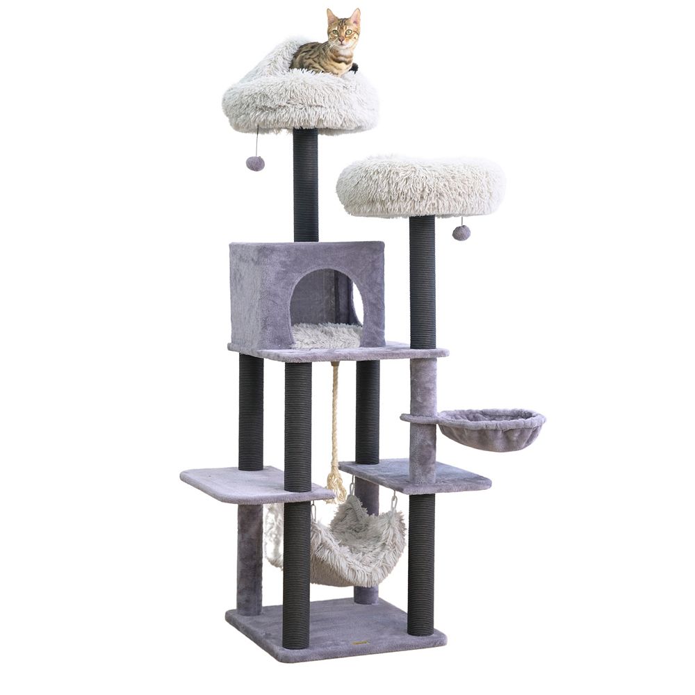 Catry Bradbury 7 Level Cat Tree With Hammock And Condonull