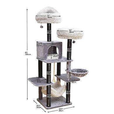 Catry Cat Tree - 7 Levels With Condo & Hammock (bradbury)