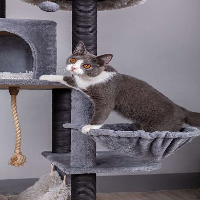Catry Cat Tree - 7 Levels With Condo & Hammock (bradbury)