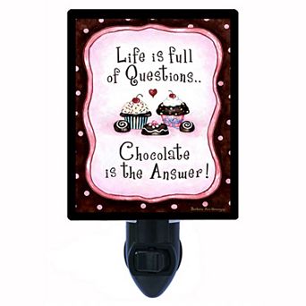 Chocolate Is The Answer. Kitchen Decorative Photo Night Light.