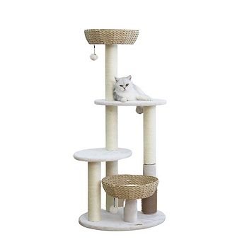Petpals Sustainable Handwoven Cat Tree - 49"h, 5 Level, Medium, Pharaoh V2