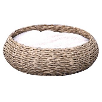 Petpals Sustainable Handwoven Cat Bed- 4"h, Cat Bed, Medium, Cozy Nest