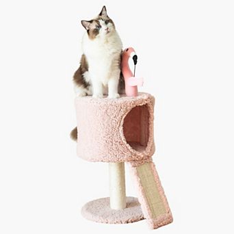Catry Cat Tree - Sisal Scratching Ramp & Post (flamingo)
