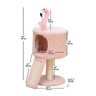 Catry Cat Tree - Sisal Scratching Ramp & Post (flamingo)