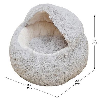 Petpals Anxiety Calming Cat Bed - 11"h, Soft, Medium, Igloo