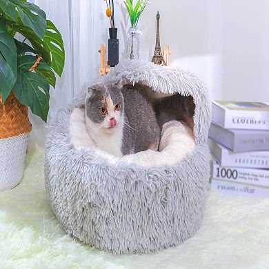 Petpals Anxiety Calming Cat Bed - 11"h, Soft, Medium, Igloo