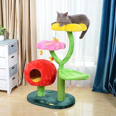 Catry Cat Tree - Garden Design With Flower Petals (gumdrop)