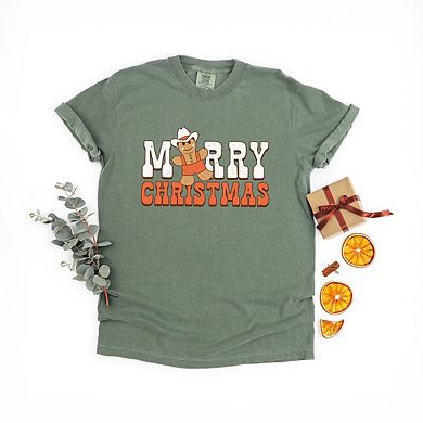 Merry Christmas Gingerbread Garment Dyed Tees